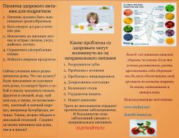 Памятка здорового питания